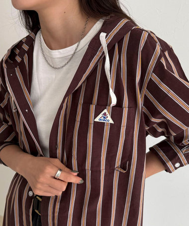 【GEVACO/ゲバコ】フーディーシャツワンピース