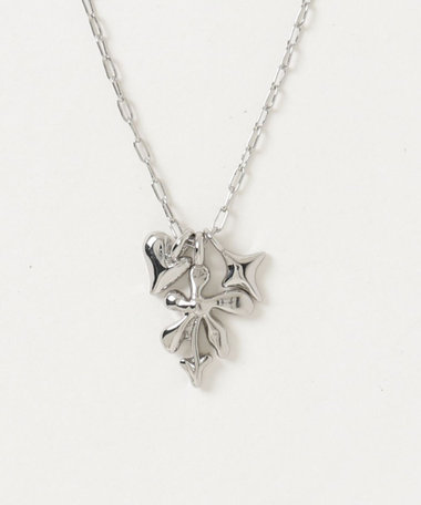 手描きフラワートップネックレス