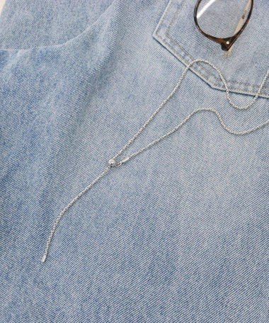 ねじりチェーンアジャストロングネックレス