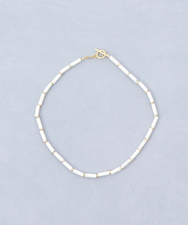 【grâce grace/グラスグラス】チューブ天然石ネックレス