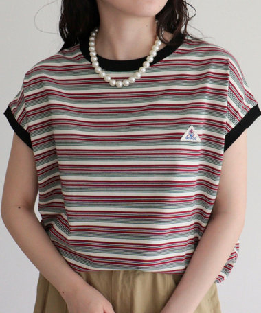 【GEVACO/ゲバコ】クルーネックフレンチスリーブTシャツ