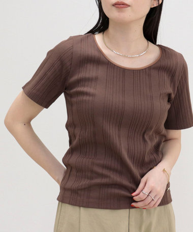 ランダムテレコ5分袖Tシャツ