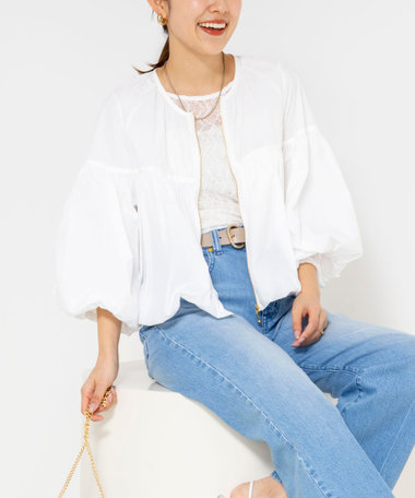 ウォッシャブル撥水ポケッタブルボリュームブルゾン