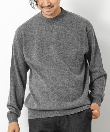 《ビジカジ対応》ウールカシミア ハイネックニット 25AW