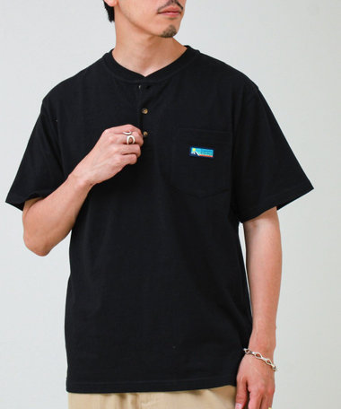 【Franklin Climbing/フランクリンクライミング】ヘンリーネックラベルTシャツ