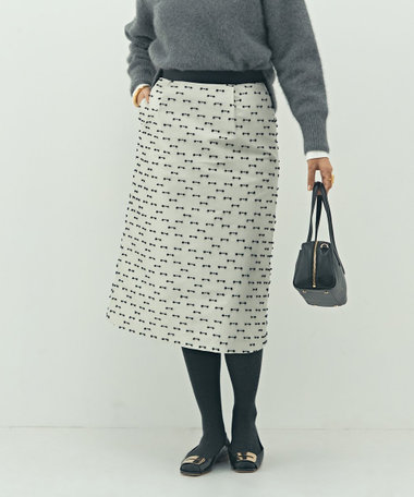 新品 ノーリーズ ウォッシャブルウール調サージストレッチフレアスカート セットアップ対応》ウォッシャブルウール調サージストレッチ