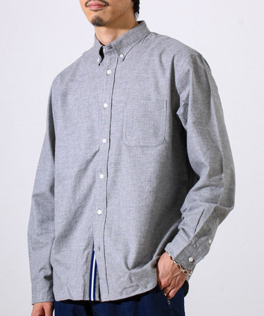 【ビジカジ対応】ニットテープ ボタンダウンネルシャツ