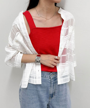 スラブテレコタンクトップ