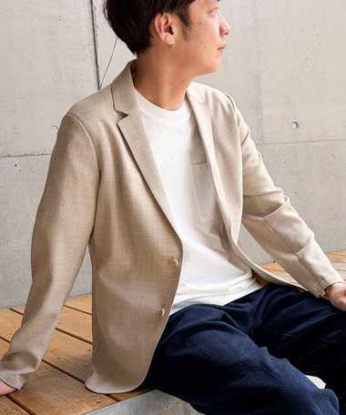 《ビジカジ/セットアップ対応》Reflax　キャンバス　テーラーカーデ