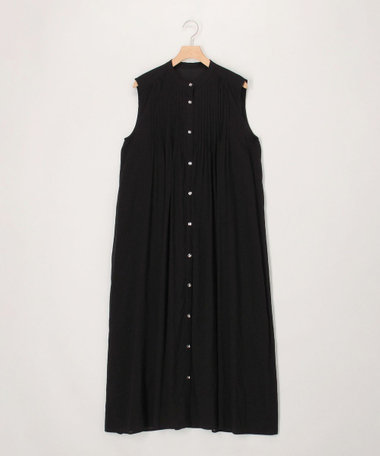 麻調シアーボイルピンタックワンピース