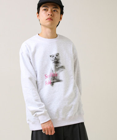 【MY PET】クルーネックプリントスウェット