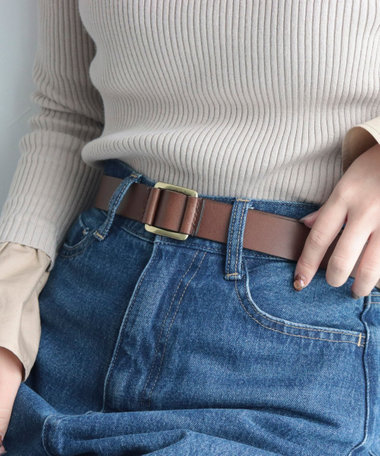 【atelier brugge/アトリエブルージュ】スライドレザーベルト