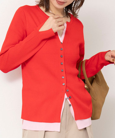 【TORRAZZO DONNA/トラッゾドンナ】Layered V-Neck Top