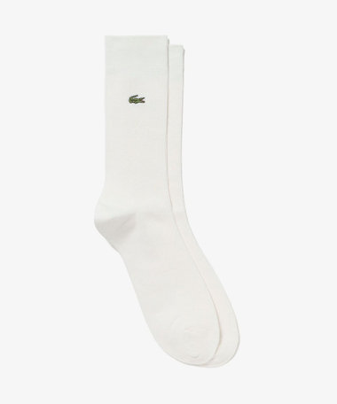 【LACOSTE/ラコステ】RIB CREW SOCKS クロックエンブレム1×1リブニットソックス
