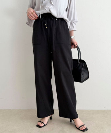 【接触冷感×UVカット/マルチ機能】ドライオックスセミワイドイージーパンツ