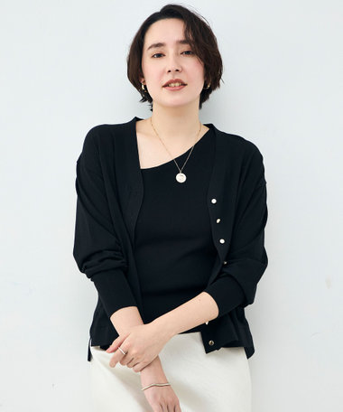 【一部WEB限定カラー】《手洗い可能》エアリータッチゆったりVネックカーディガン