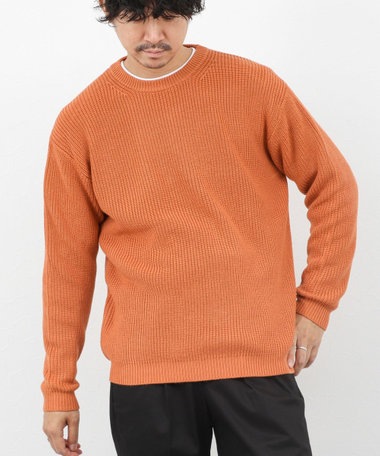 ウォッシャブル/抗菌加工 片畦7Gプルオーバー(ロンT付) 25AW