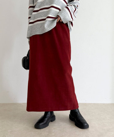 起毛ツイルＩラインスカート