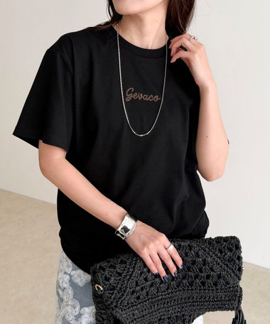 ［WEB限定 SPECIAL PRICE！］【GEVACO/ゲバコ】ワンポイントロゴチェーン刺繍半袖Tシャツ