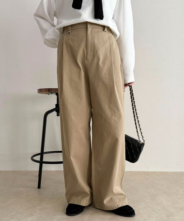 【低身長サイズ34有り】チノタックパンツ