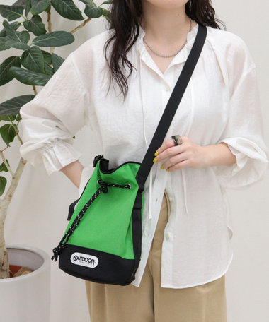 【OUTDOOR PRODUCTS】 バイカラードロスト巾着ショルダー
