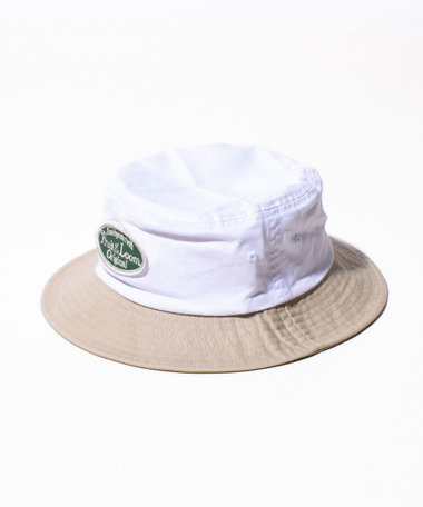 【FRUIT OF THE LOOM/フルーツオブザルーム】ツートーンワッペンバケットハット