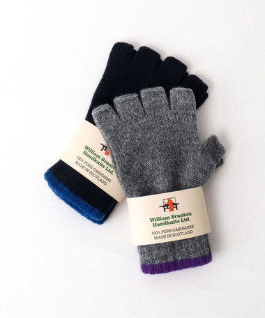 ［WEB限定 SPECIAL SALE！］【William Brunton/ウィリアム・ブラントン】別注カシミヤフィンガーレスグローブ