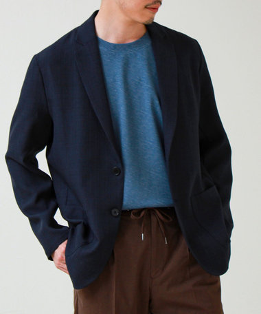 【セットアップ対応】リネンライクキャンバスジャケット