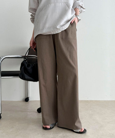 【接触冷感×UVカット/マルチ機能】ドライオックスセミワイドイージーパンツ