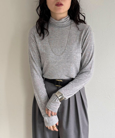 ウールブレンドシアータートルプルオーバー