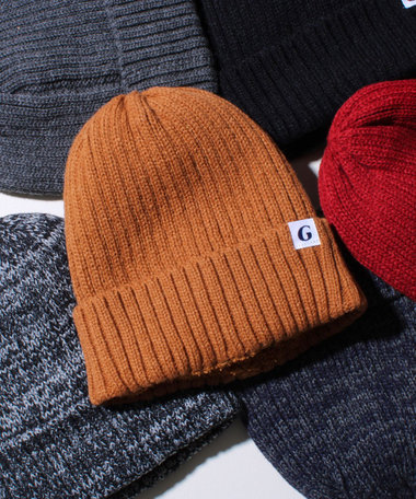 【GLOSTER/グロスター】裏ボア リブワッチ ニット帽