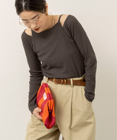 【MAQWEL/マクウェル】ウォッシャブルレイヤードプルオーバー