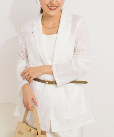 ［WEB限定 SPECIAL PRICE！］ウォッシャブルレースジャケット