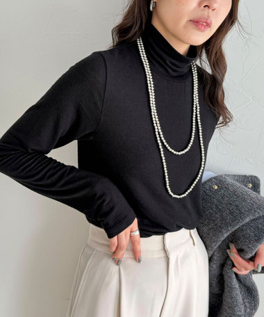 ウールブレンドシアータートルプルオーバー