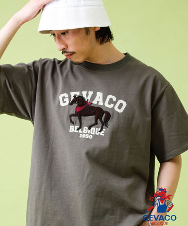 【GEVACO/ゲバコ】フロントプリント刺繍Tシャツ