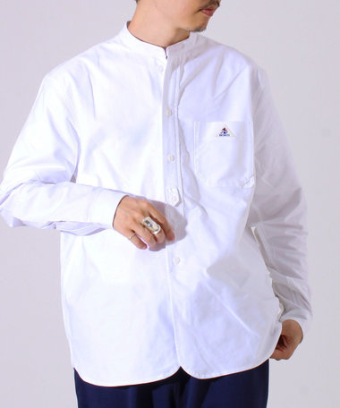 【シーズンレス】【GEVACO】オックスバンドカラーシャツ