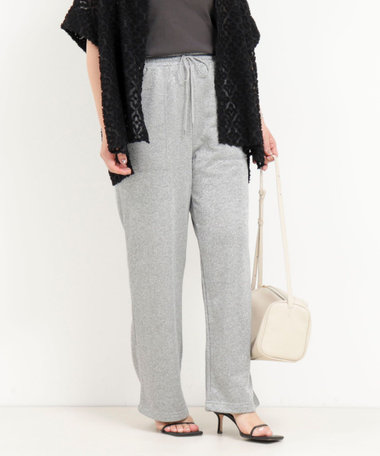 ラメ裏毛パッチポケットパンツ