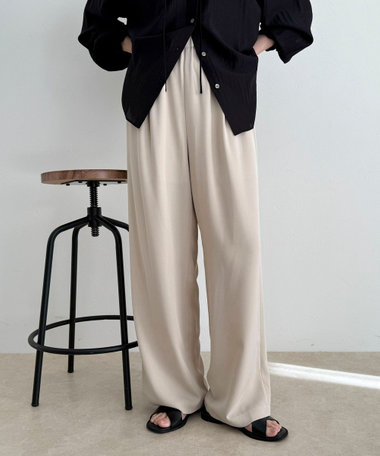 【ラクなのにきちんと見え】シャラリツイル イージーパンツ