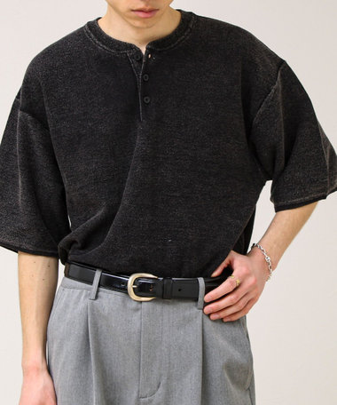 【大人の抜け感】スノーウォッシュ ヘンリーネックプルオーバー