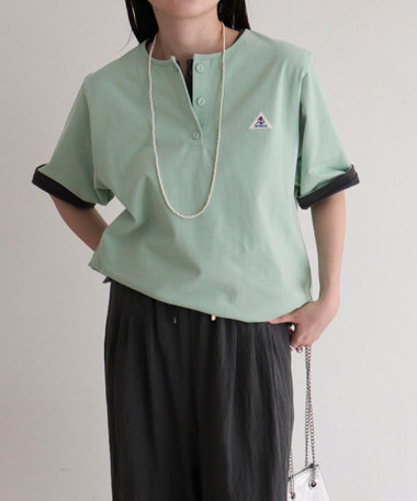 【GEVACO/ゲバコ】別注レディースヘンリーネックTシャツ