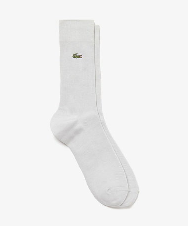 【LACOSTE/ラコステ】RIB CREW SOCKS クロックエンブレム1×1リブニットソックス