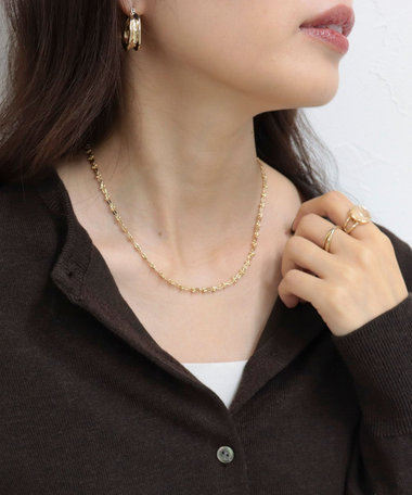 デザインチェーン前後可ネックレス