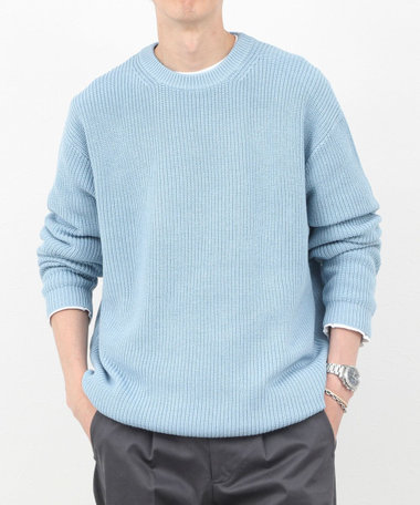 ウォッシャブル/抗菌加工 片畦7Gプルオーバー(ロンT付) 25AW