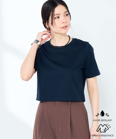 《撥水/汗染み軽減》ショート丈Tシャツ