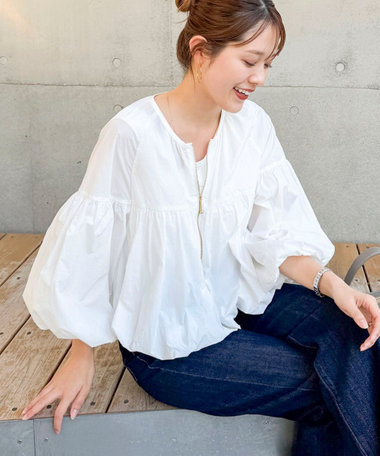 ウォッシャブル撥水ポケッタブルボリュームブルゾン