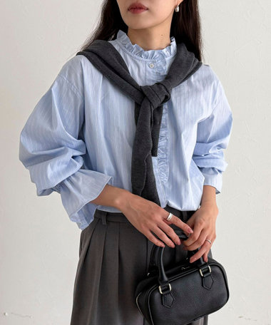 フリルデザインシャツ