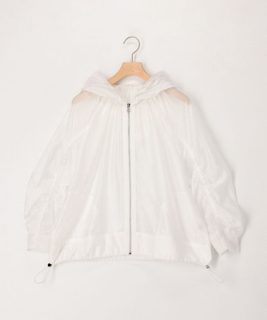 オーガンジーグログランフードブルゾン