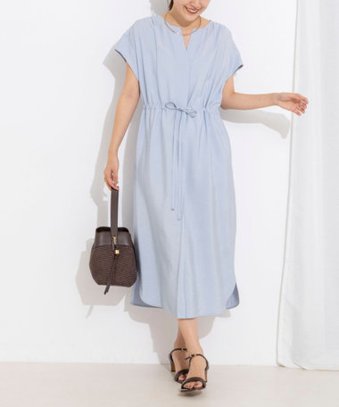 ウォッシャブル前タックワンピース