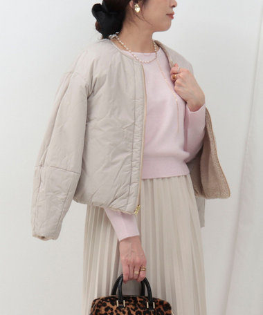 タフタ×ボアリバーシブルブルゾン