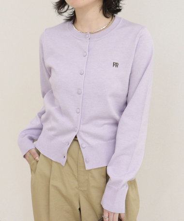 FR刺しゅうBASIC天竺カーディガン